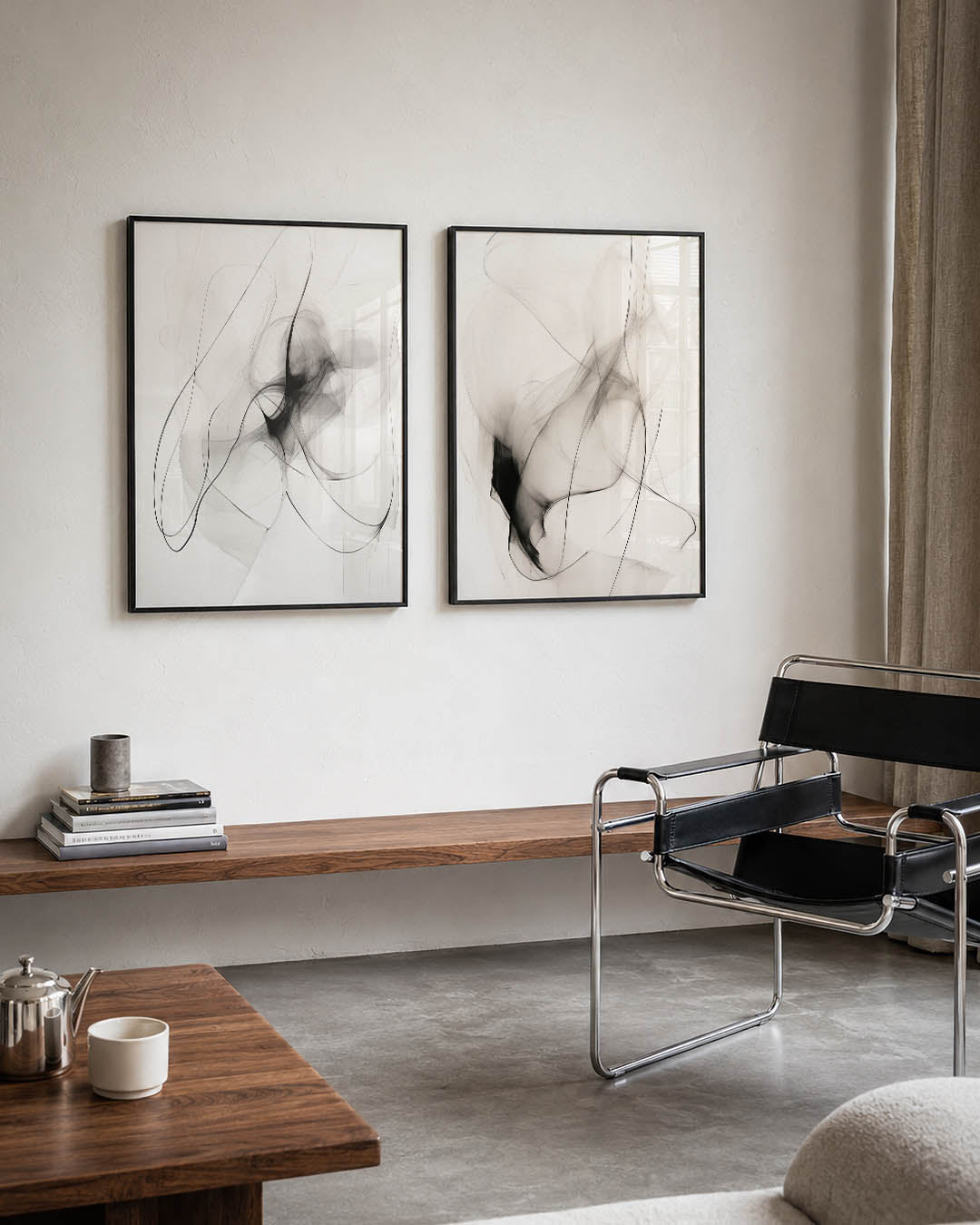 Lijnenspel en vormen Posterset