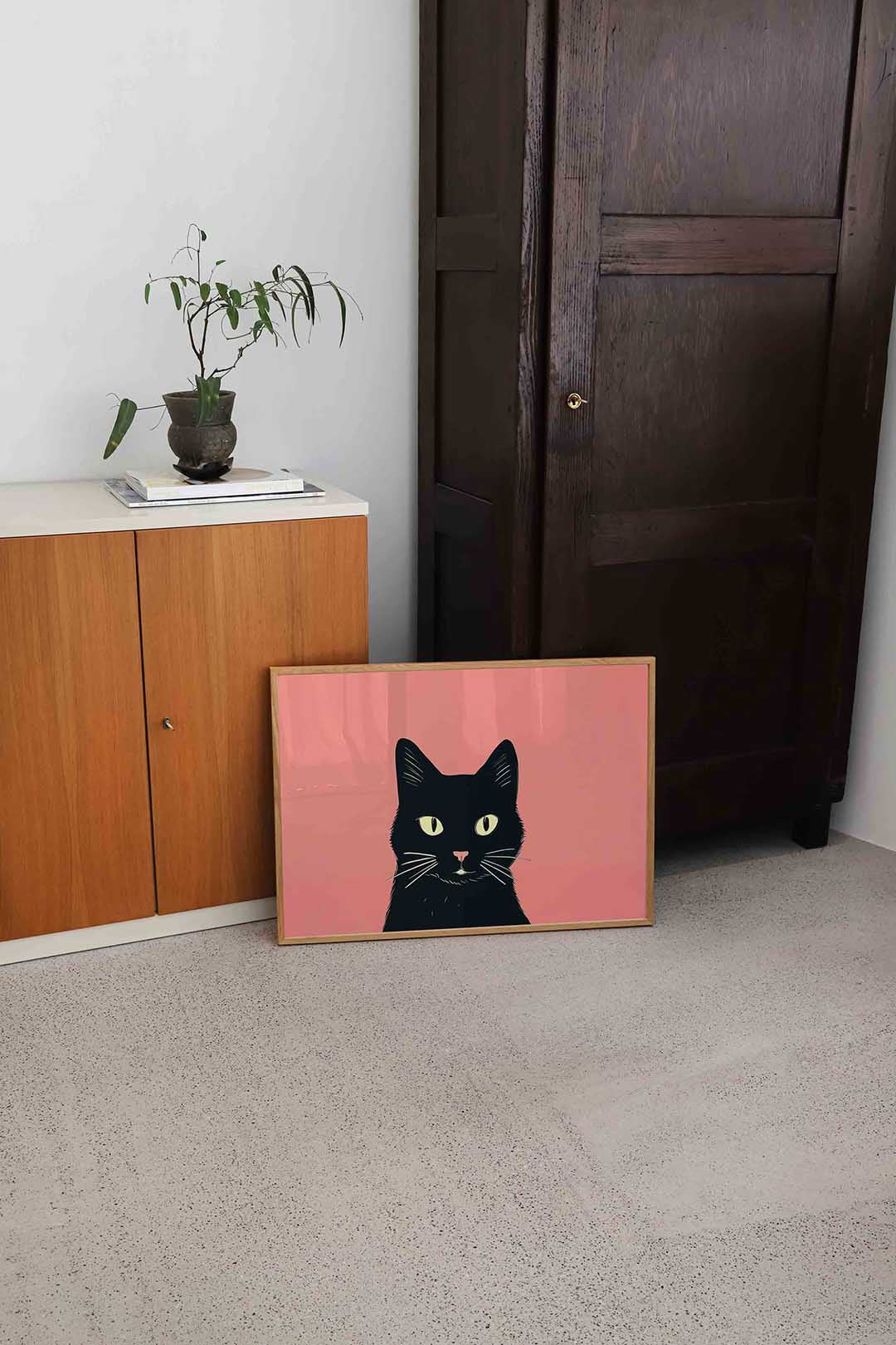 Zwarte kat Poster