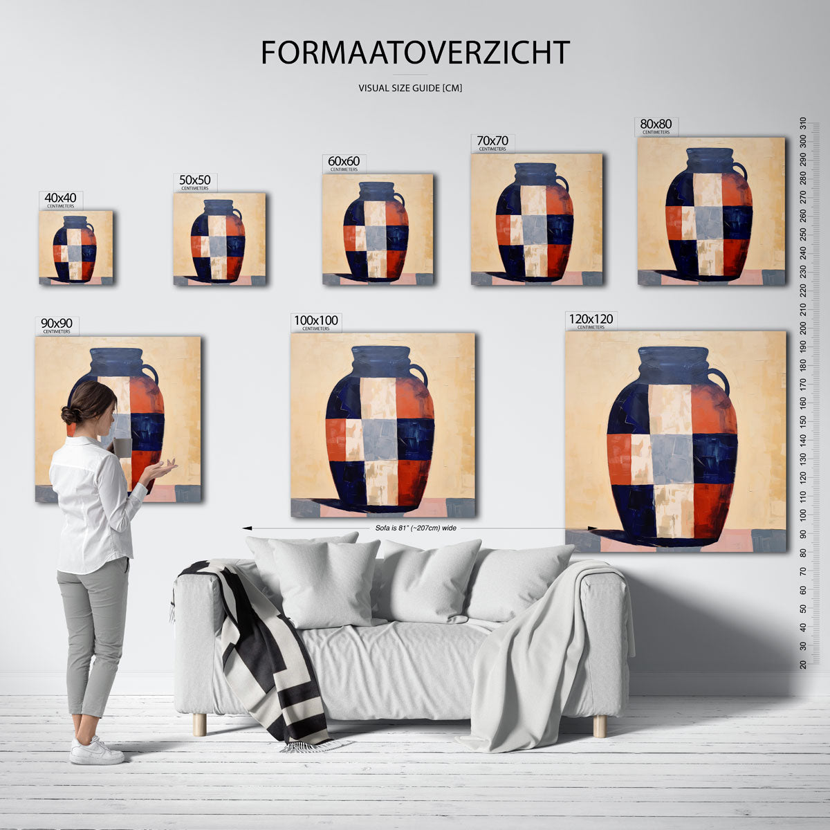 Vaas met blokken Poster
