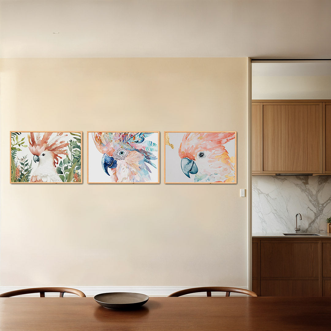 Vogel en bladeren Posterset