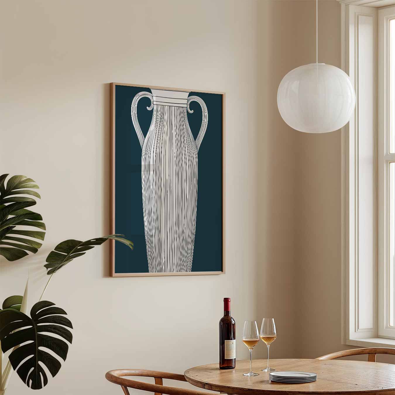 Elegante Vaas Illustratie Poster-WallArtistic