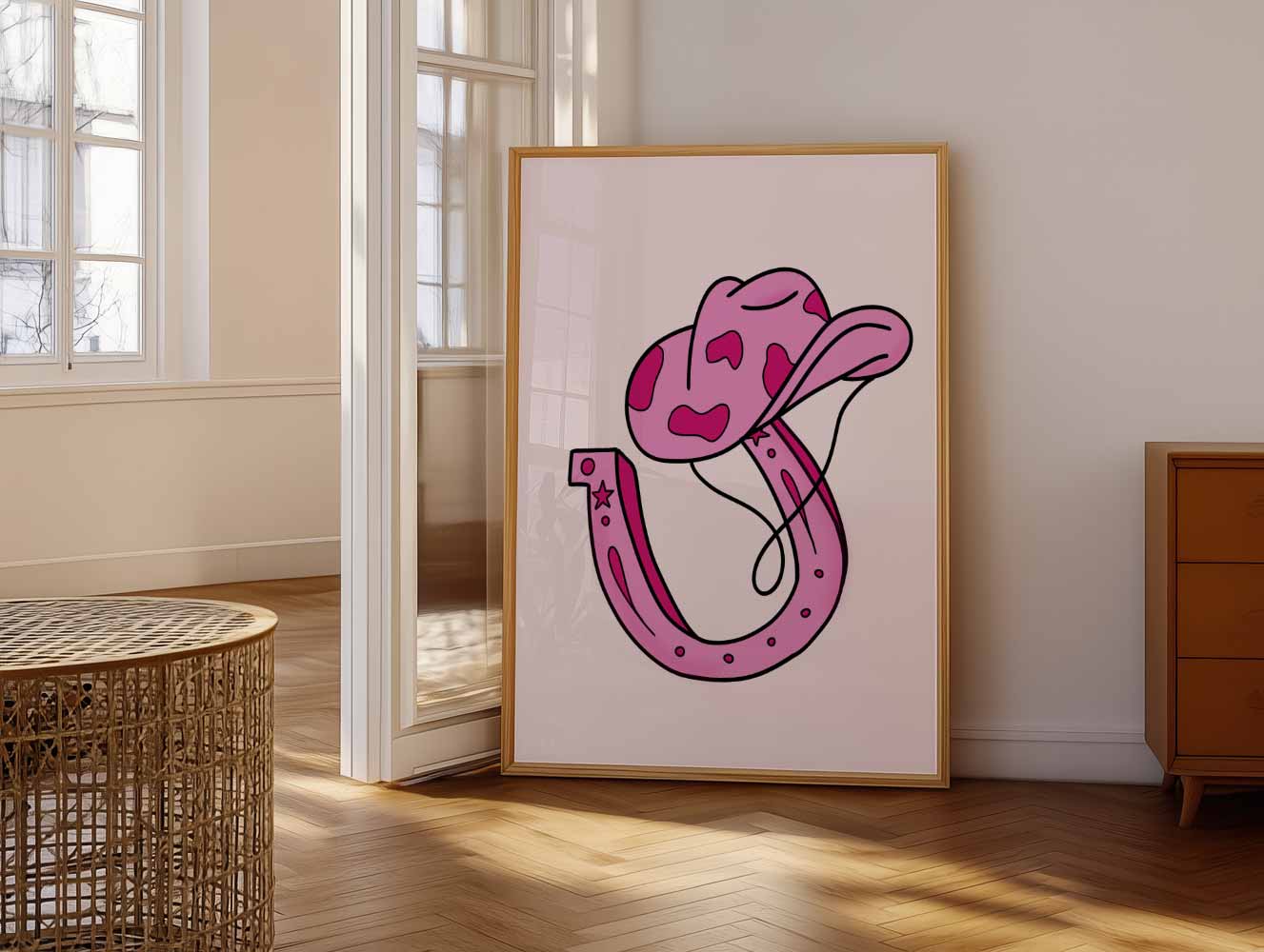Roze Cowboy Magie Poster-WallArtistic