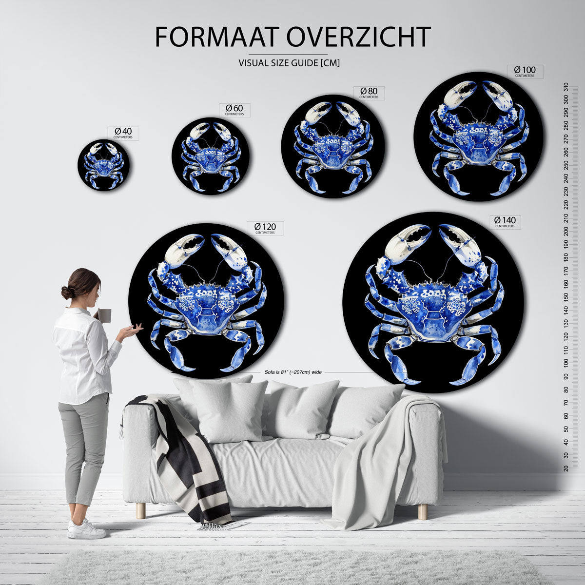 Blauwe krab Muurcirkel