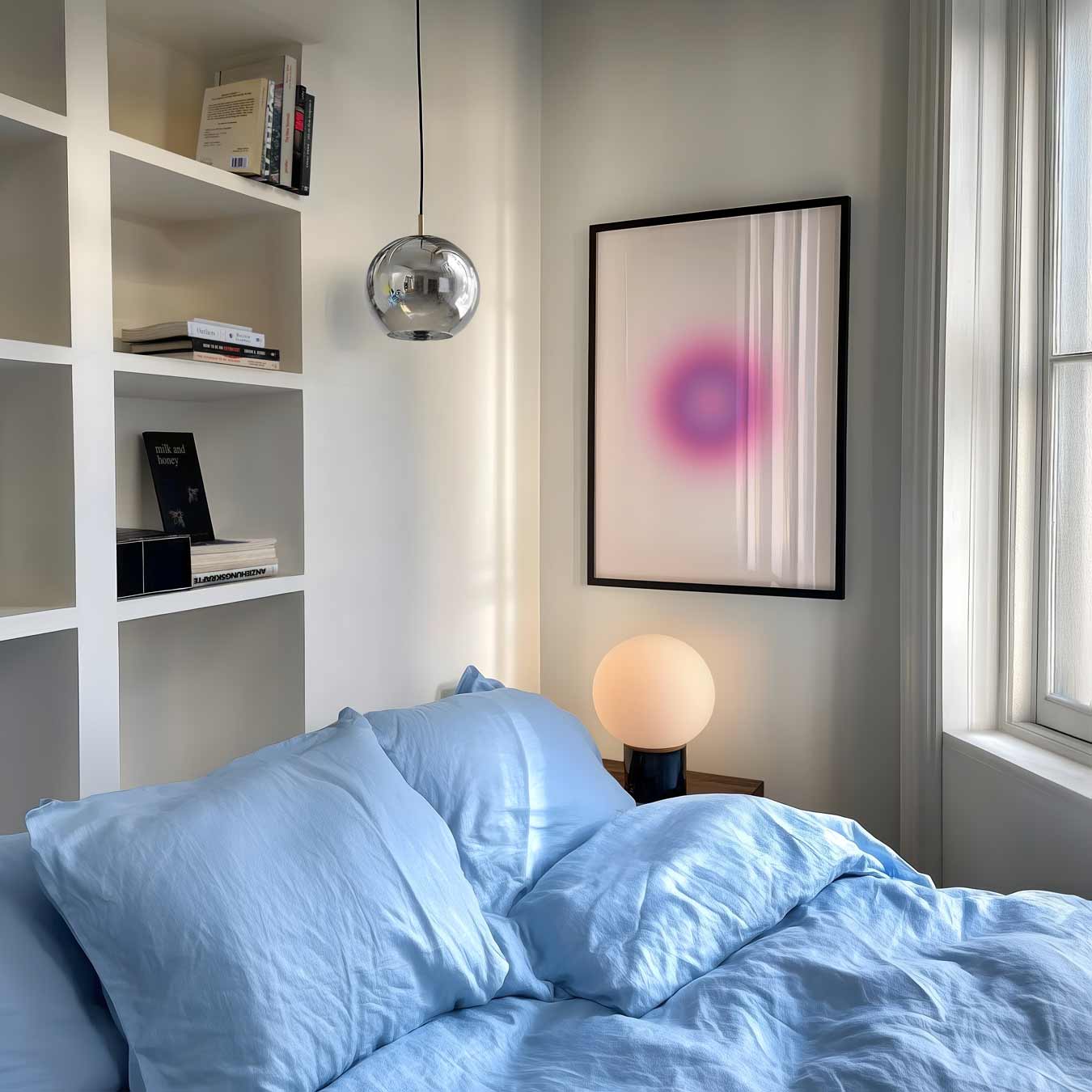 Roze Aquarel Cirkel Poster-WallArtistic