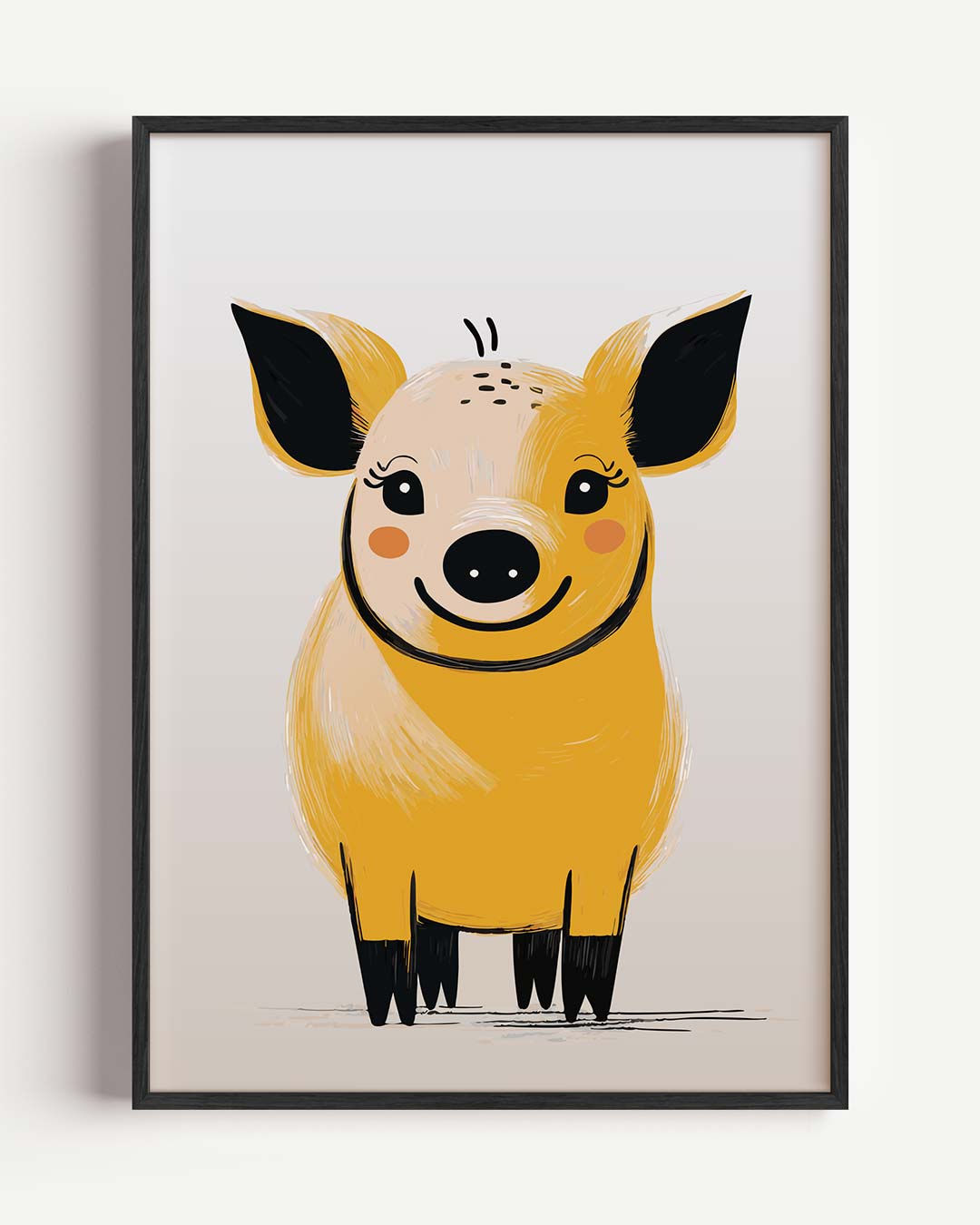 Vrolijke Varkensvriend Poster-WallArtistic
