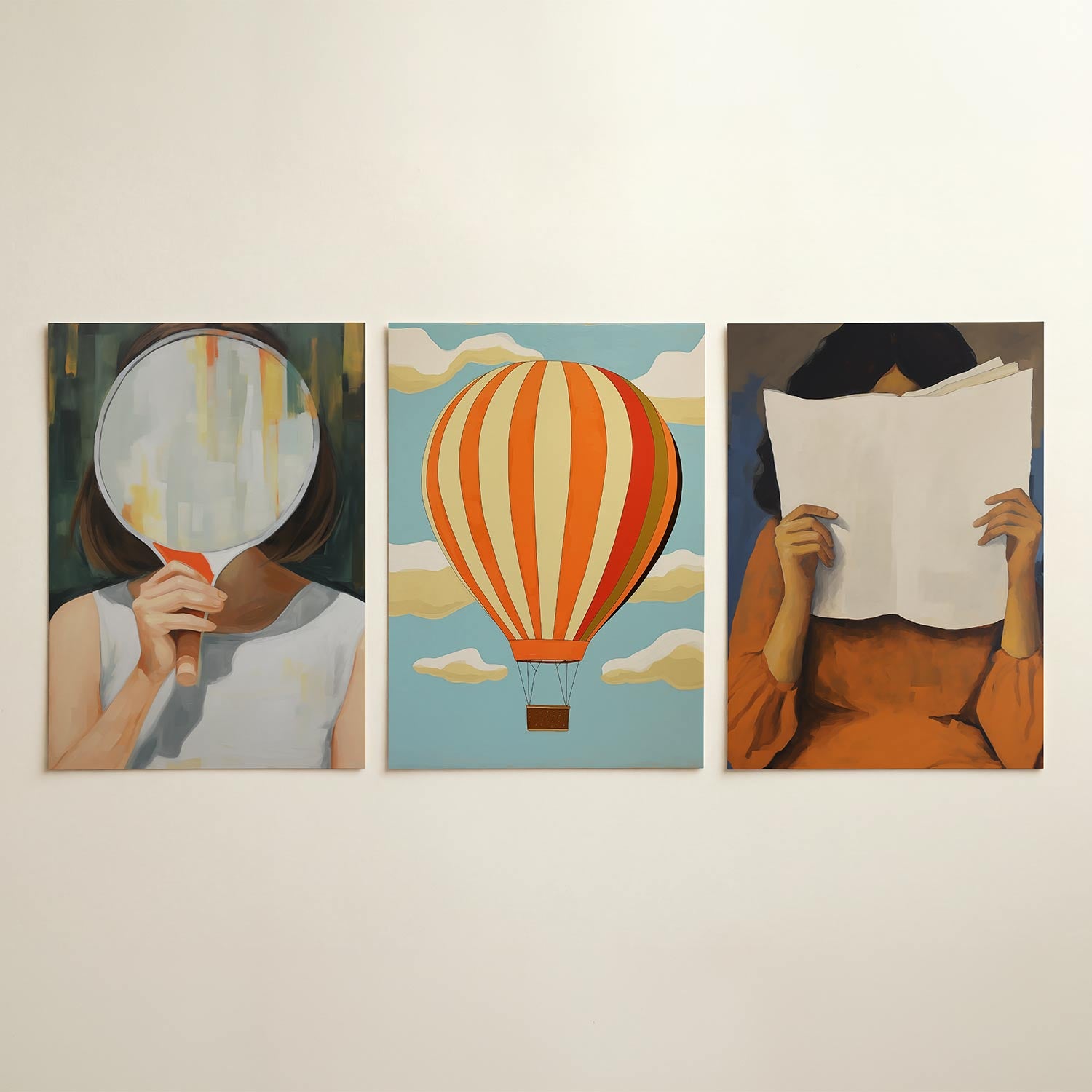 Spiegelvorm en kleur Posterset