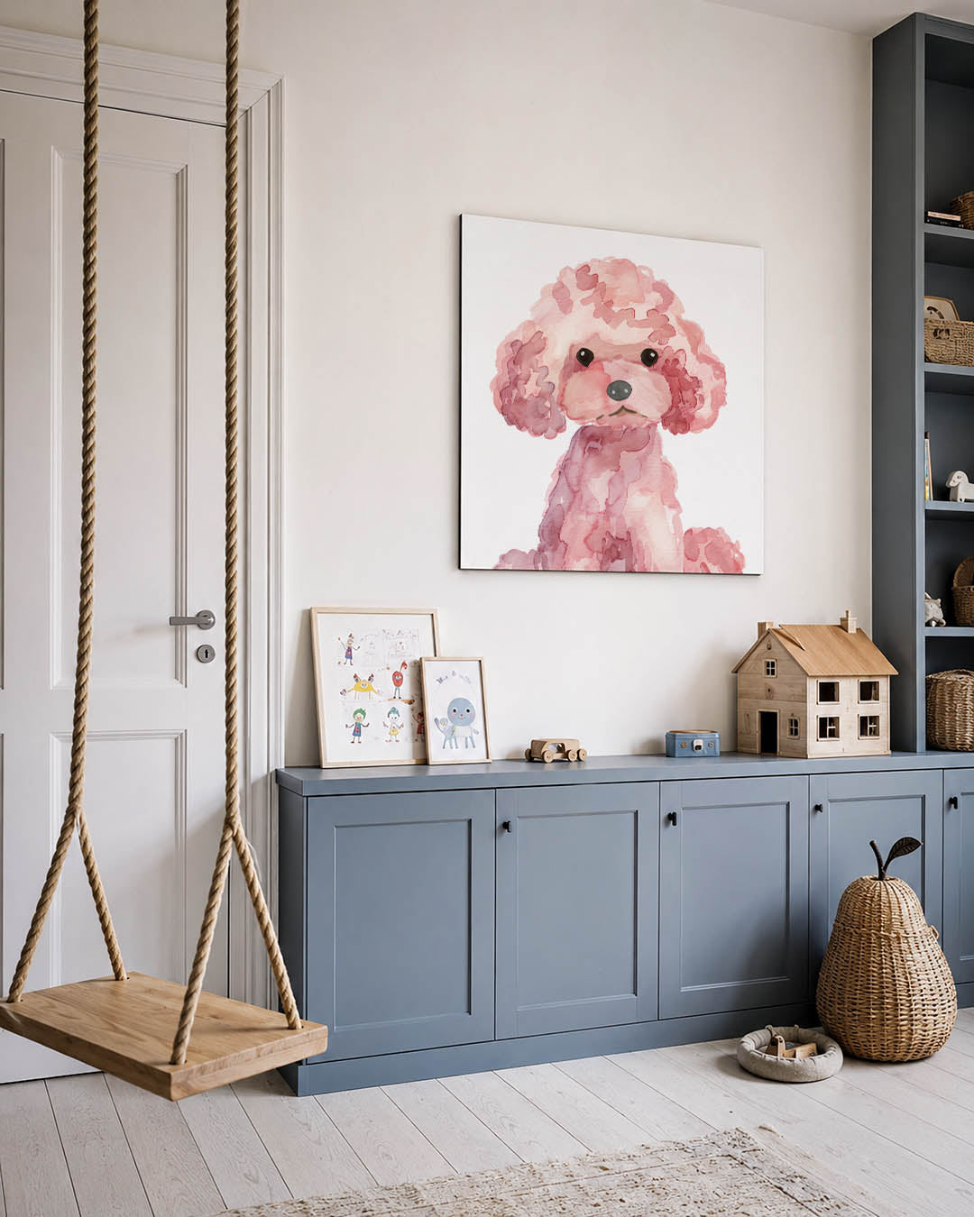 Speelse hond illustratie Kunstwerk