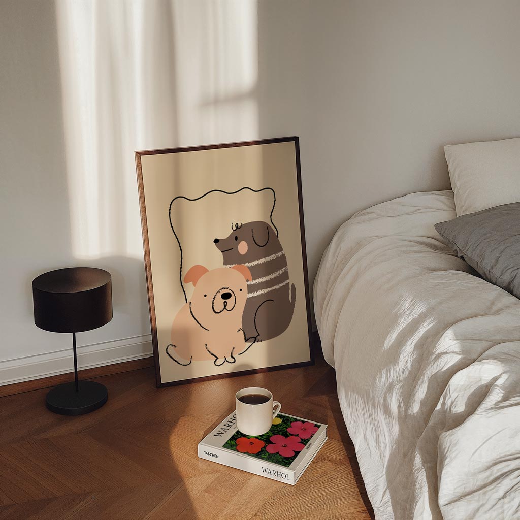 Knuffelige Honden Vrienden Poster-WallArtistic