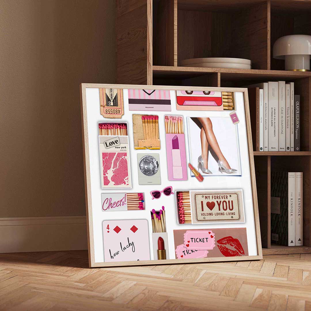Collage van diverse objecten Poster