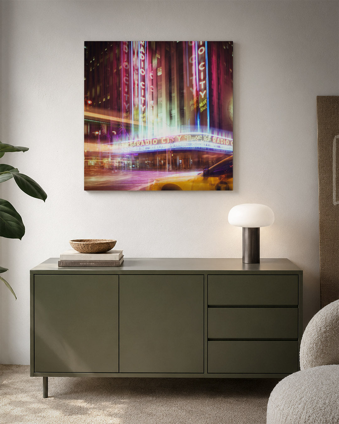 Stedelijke neon lichten Kunstwerk