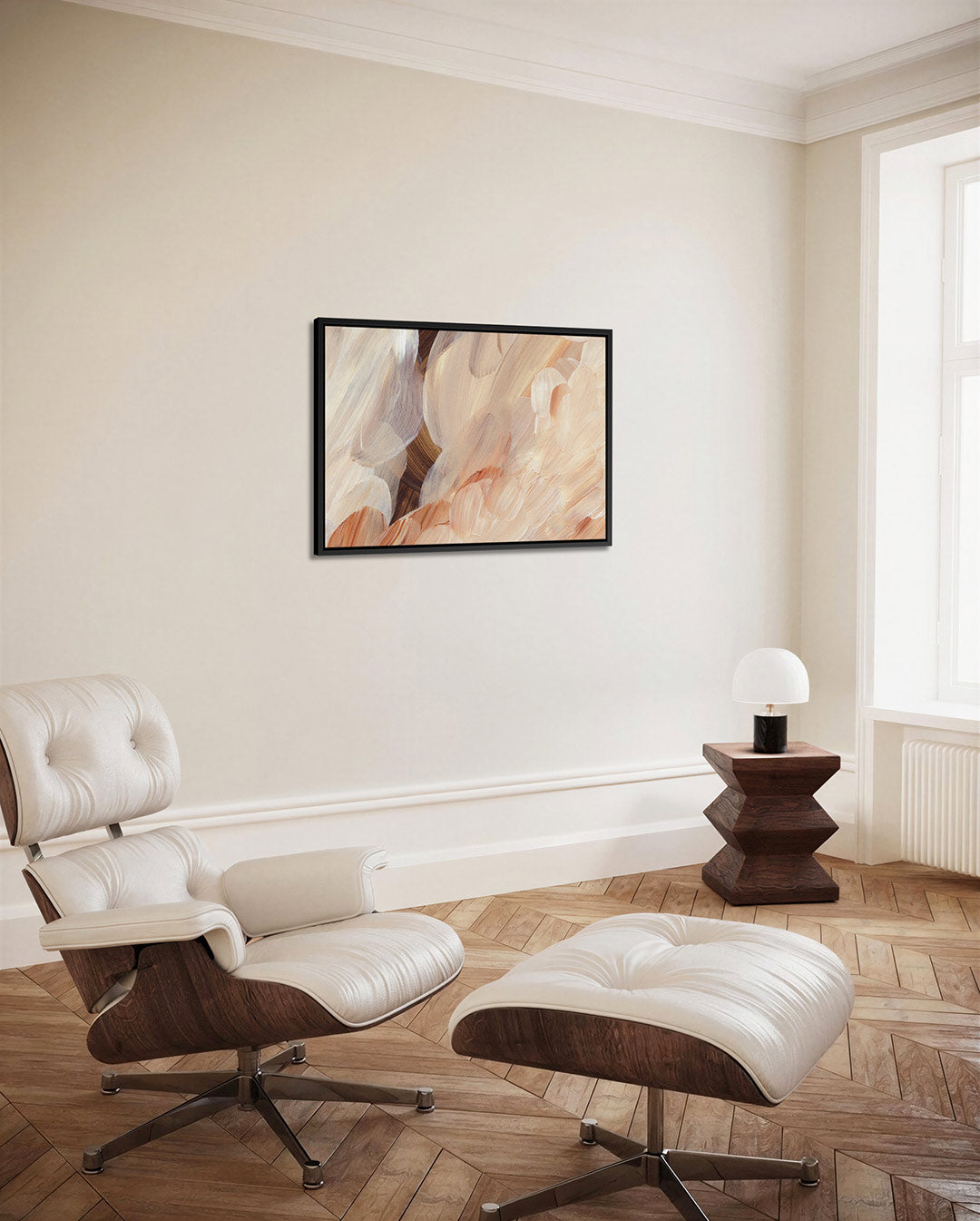 Vloeiende penseelstreken Kunstwerk