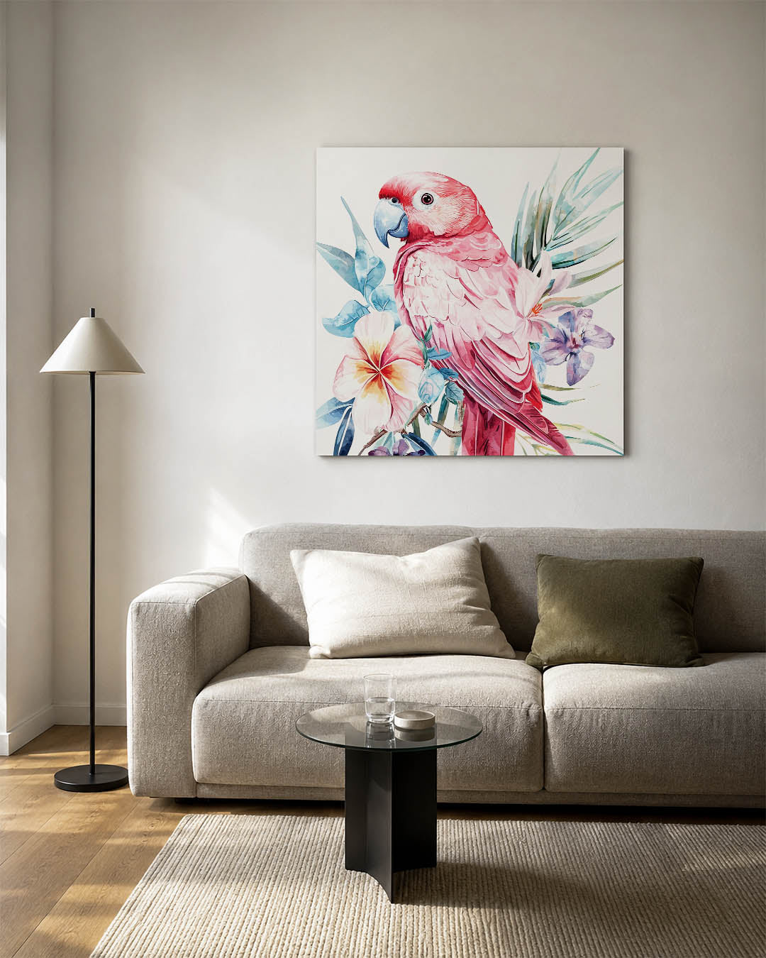 Vrolijke papegaai Kunstwerk