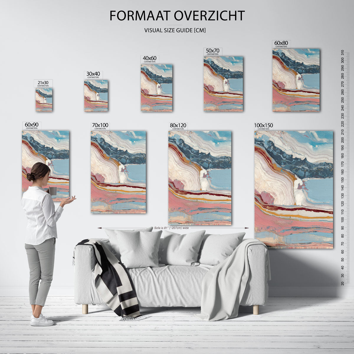 Abstracte lagen Poster