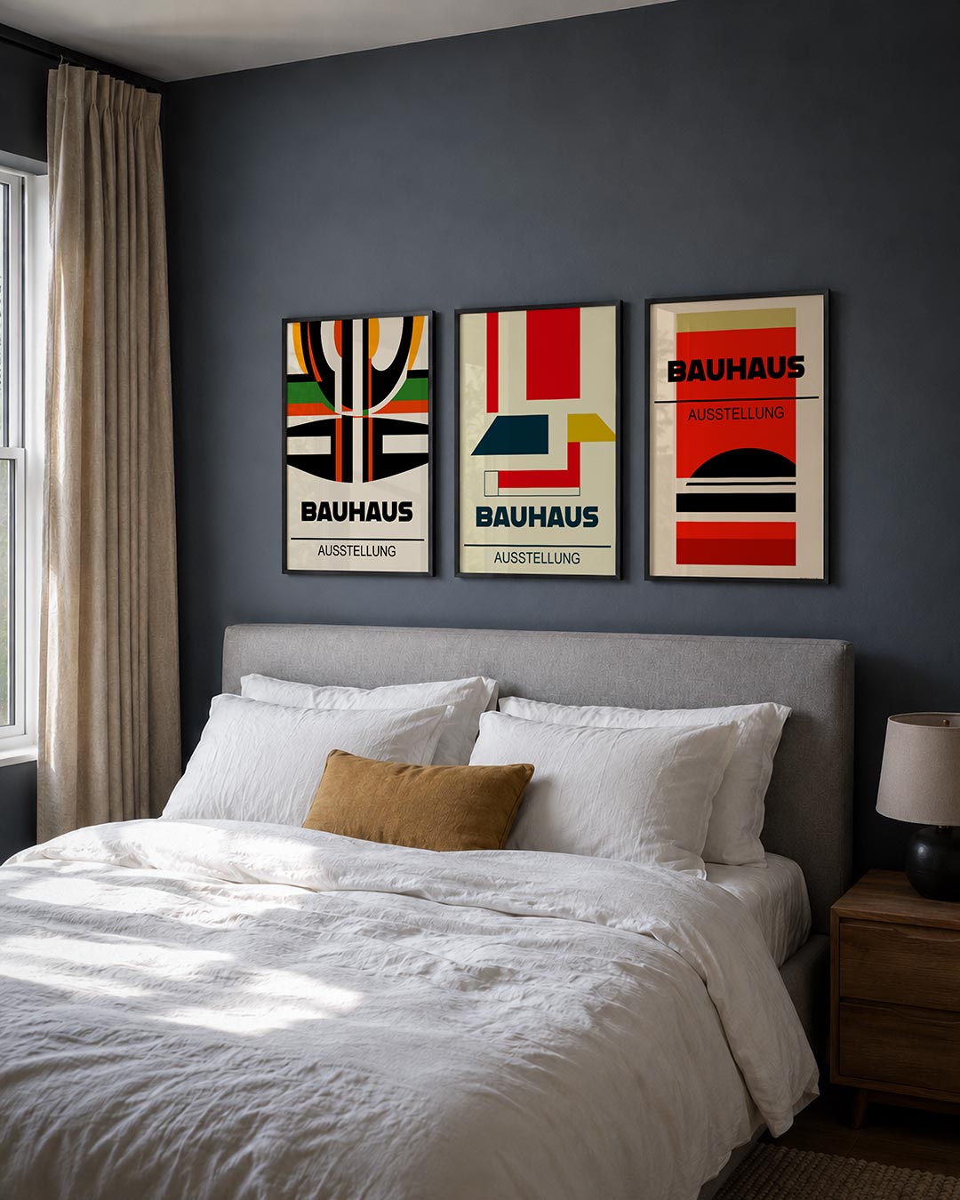 Kleurrijke lijnenspel Posterset