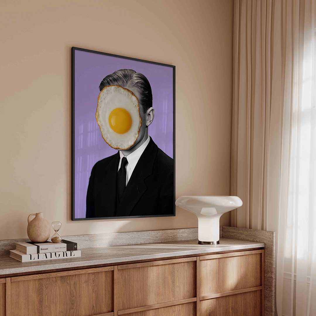 Portret met gebakken ei Poster