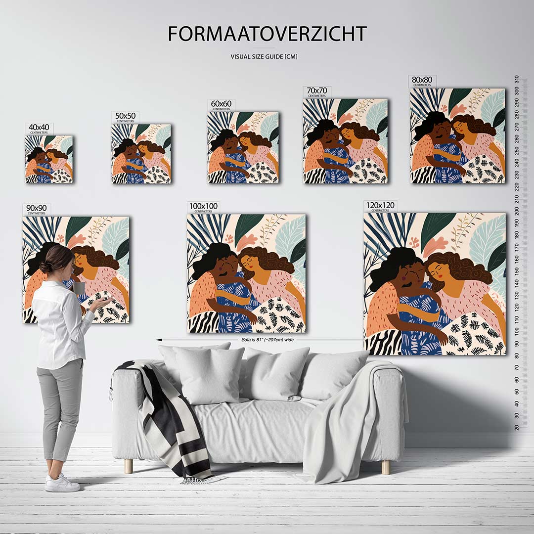 Vriendschap en natuur Kunstwerk