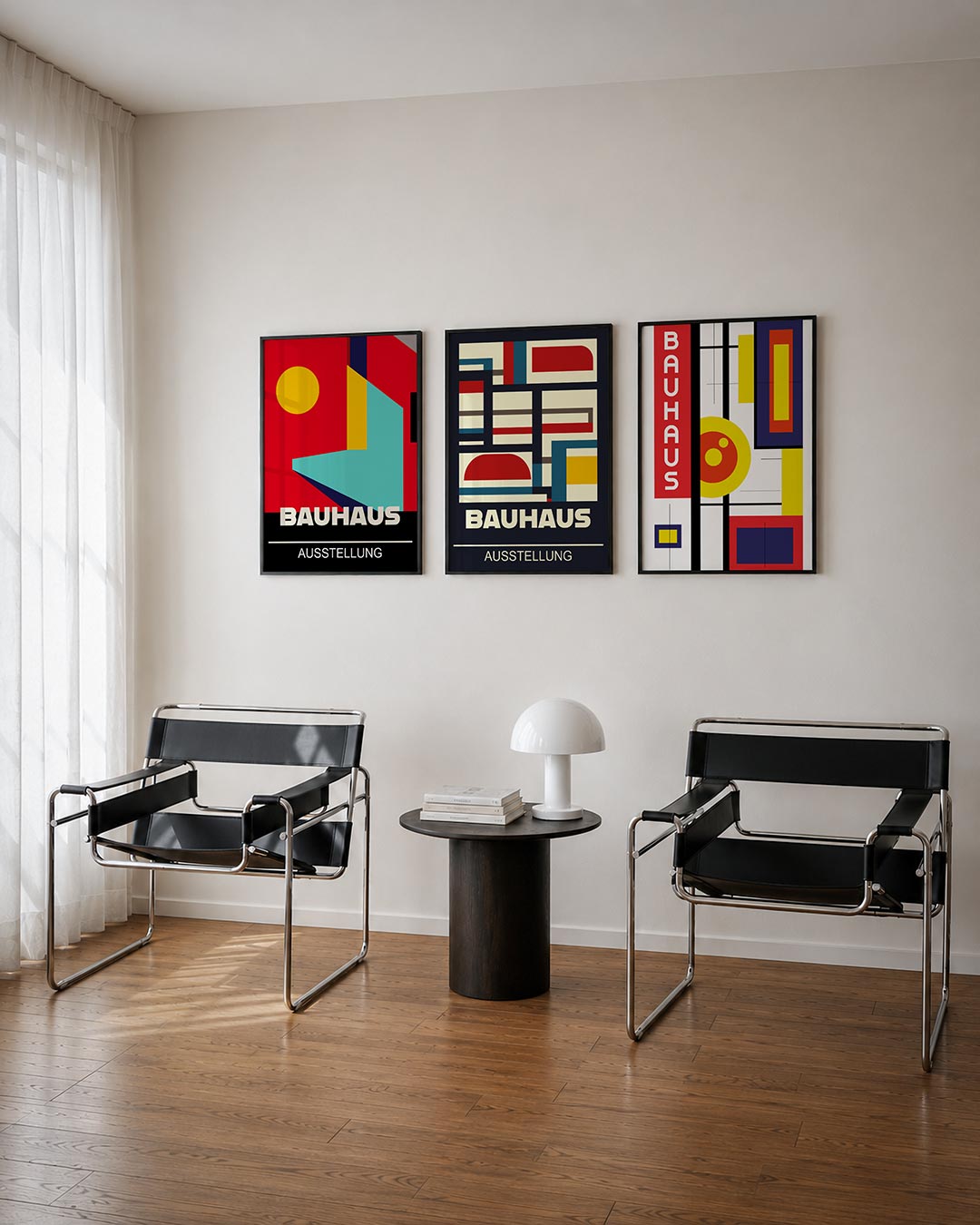 Kleurrijke vlakverdeling Posterset
