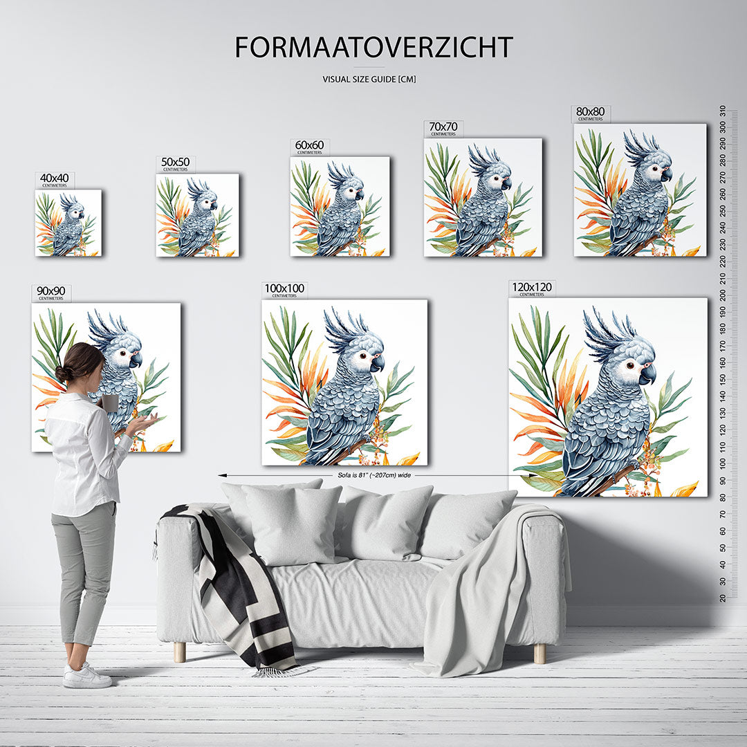 Vrolijke papegaai Kunstwerk
