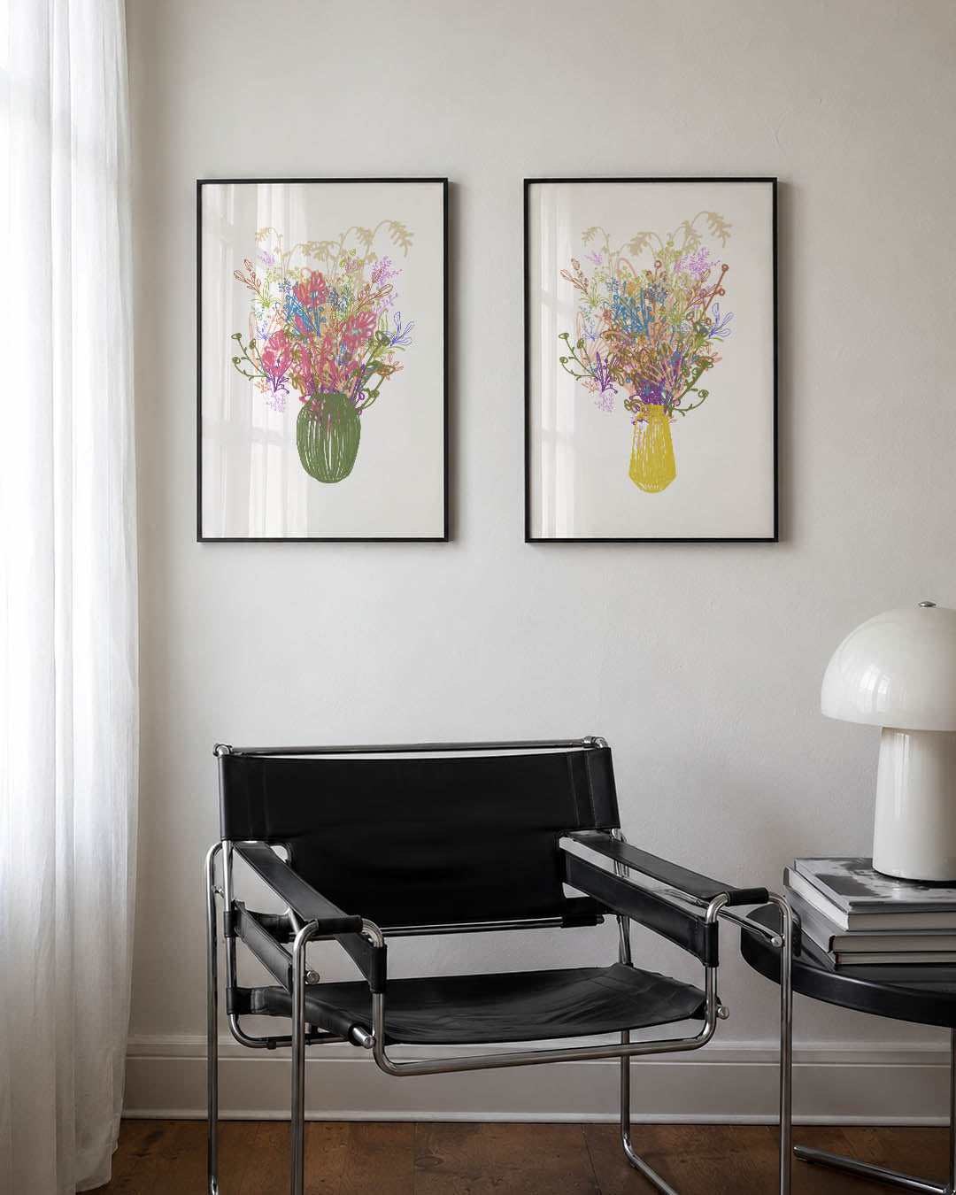 Bloemrijke vormen Posterset