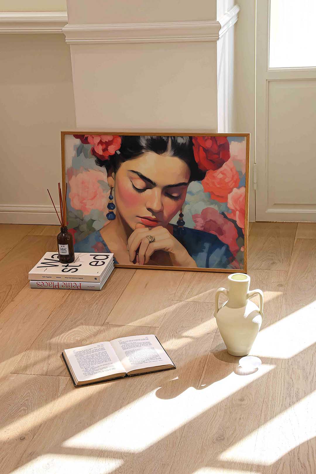 Vrouw met bloemen Poster