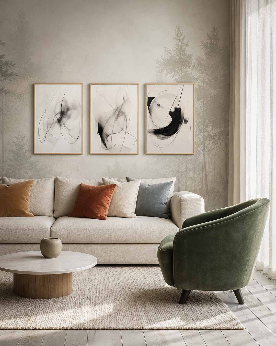 Lijnenspel en vormen Posterset