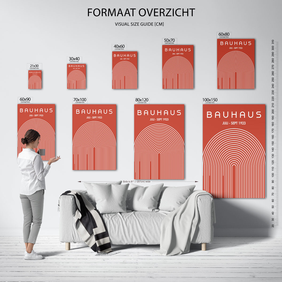 Lijnen en kleurvlakken Poster