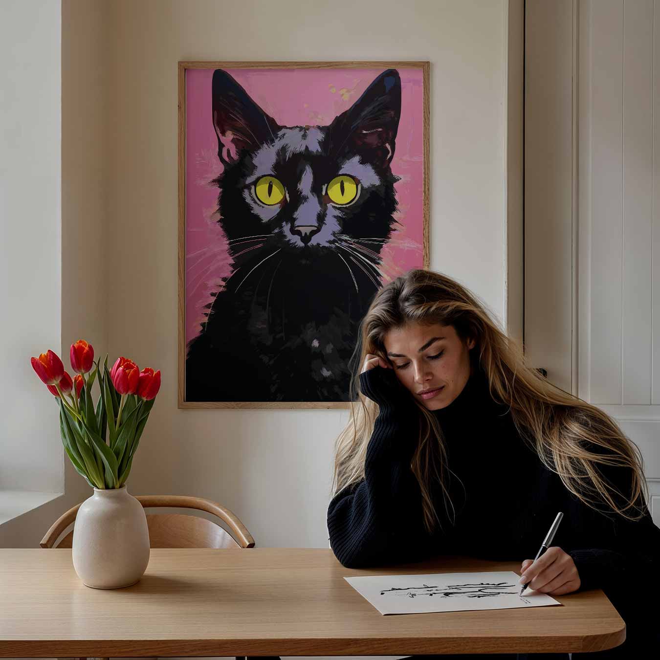Stijlvolle Kattenposter-WallArtistic
