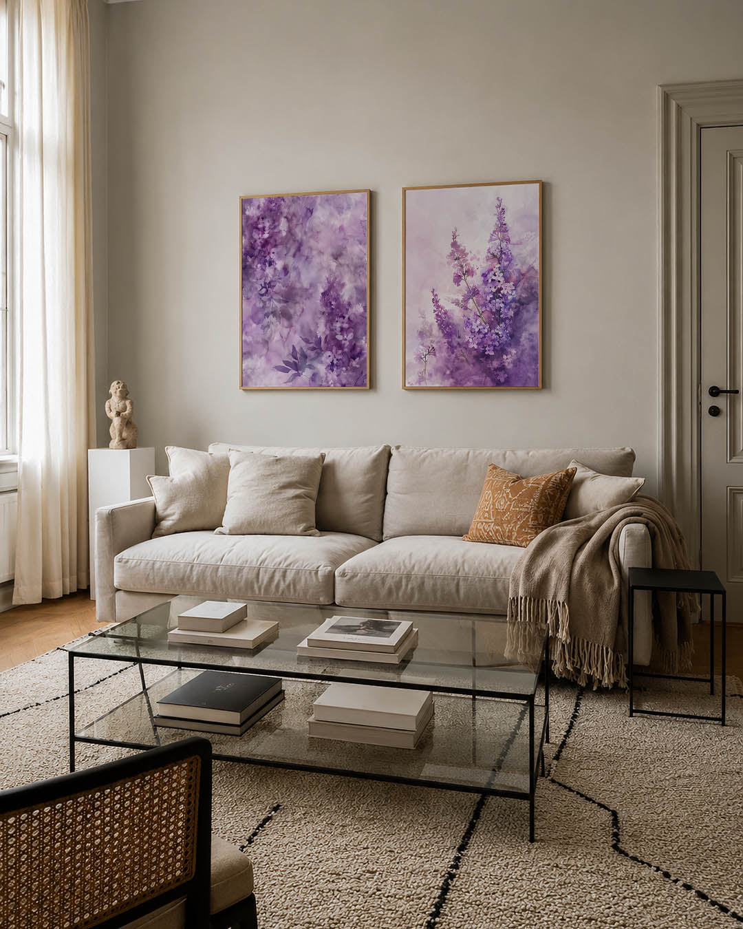 Bloemige vervaging Posterset