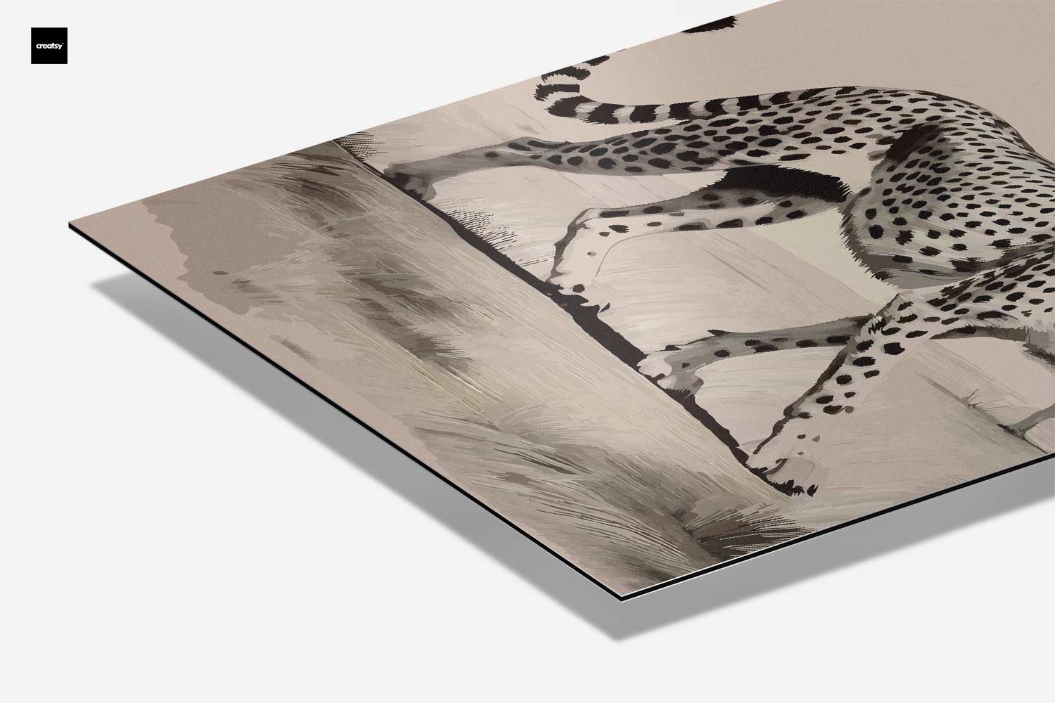Gracieuse Jachtluipaard op de Savanne Kunstwerk