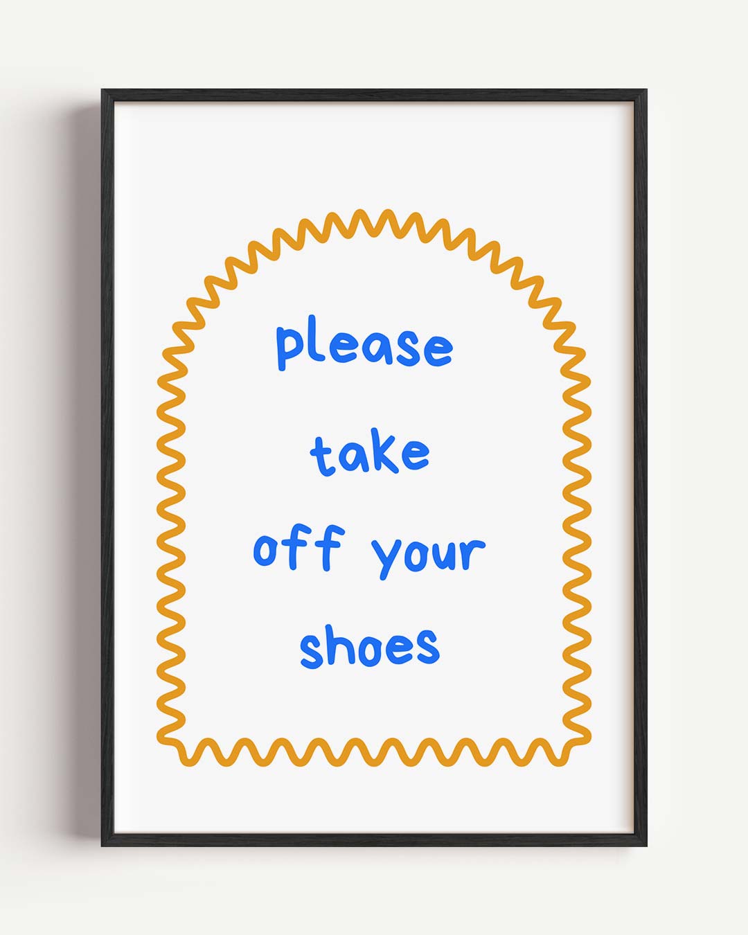 Welkomstposter "Schoenen Uit Poster-WallArtistic