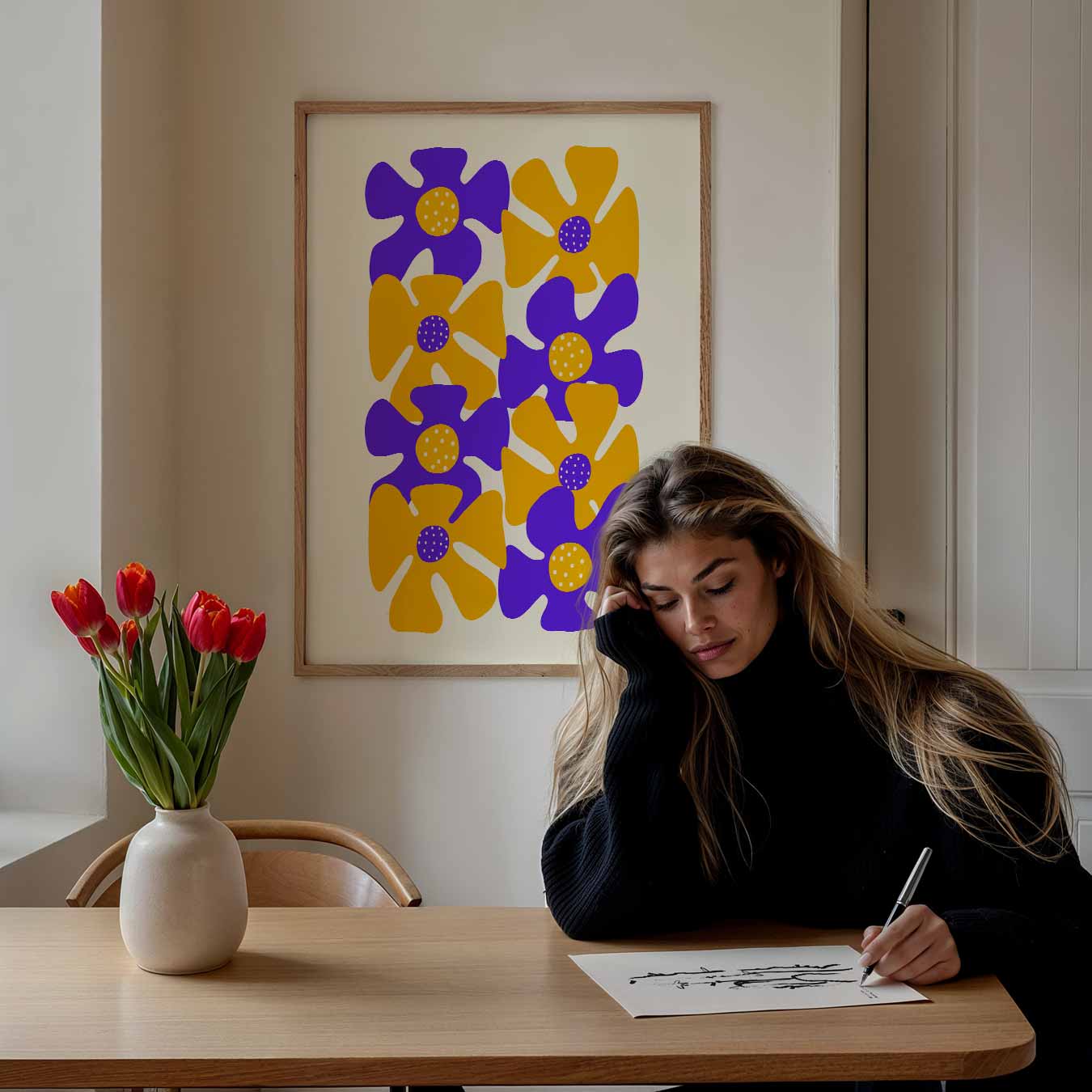 Vrolijke Bloemenpracht Poster-WallArtistic