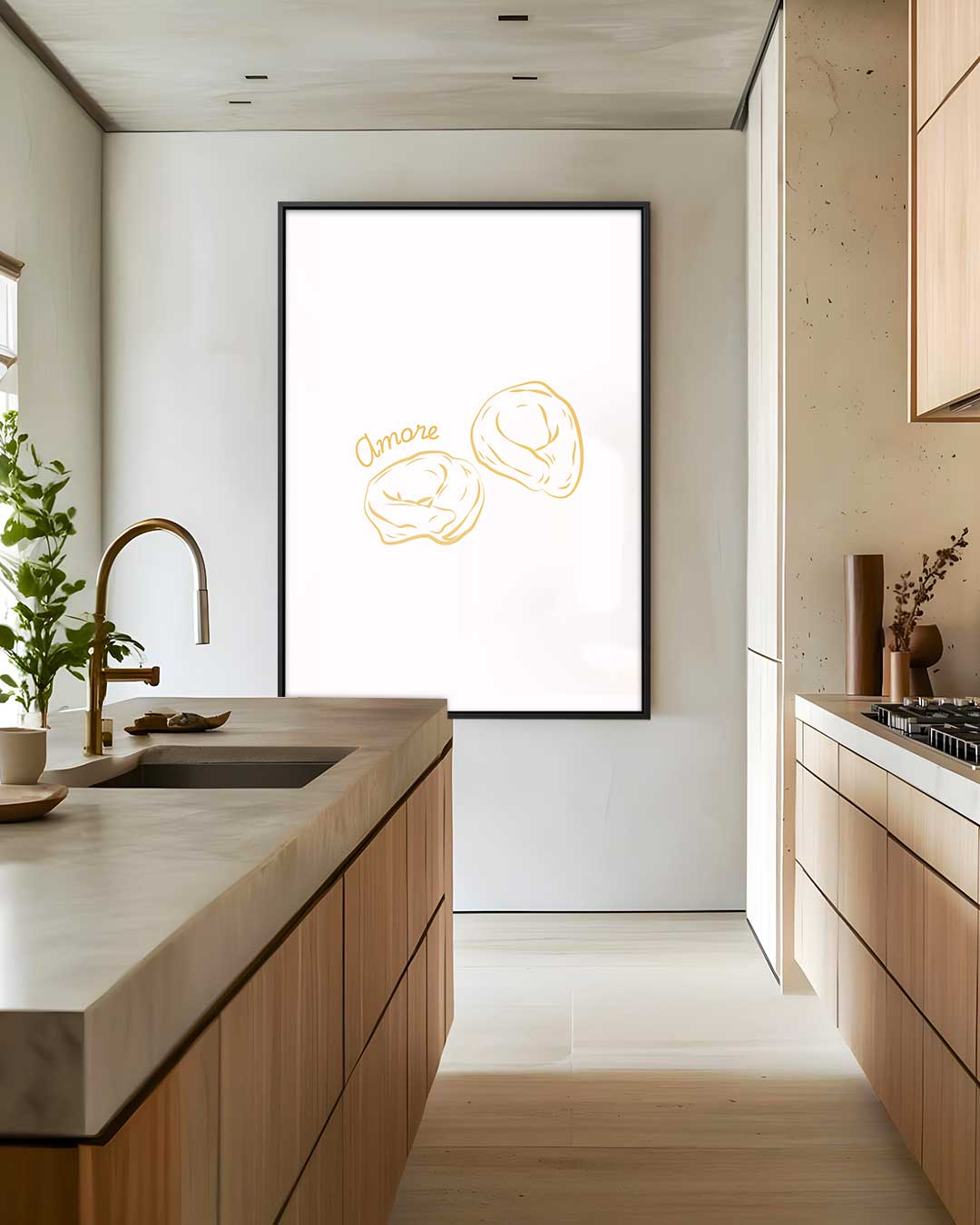Romantische Tortellini Kunstwerk-canvas-dibond-plexiglas-wanddecoratie-WallArtistic