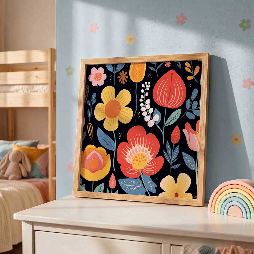 Bloemen en bladeren Poster