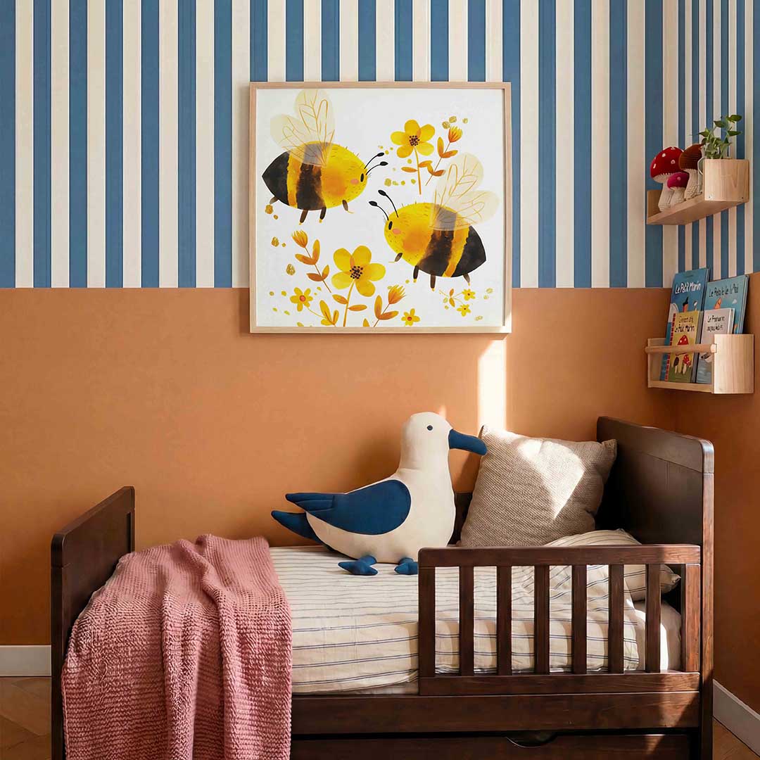 Bijen en bloemen Poster