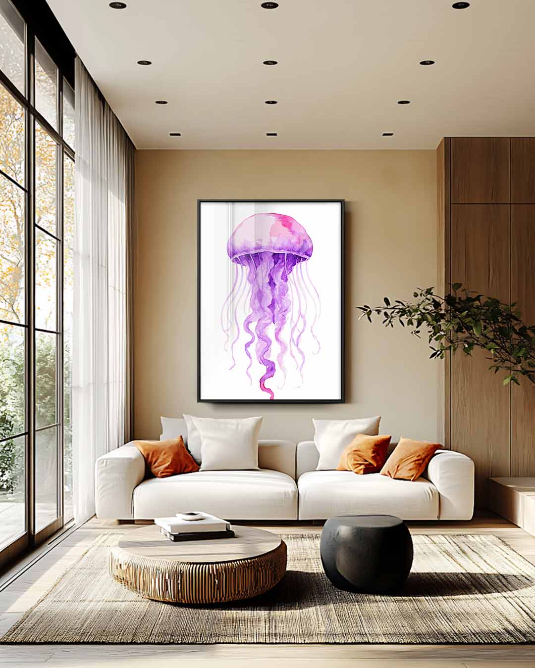 Dromerige Paarse Kwal Kunstwerk-canvas-dibond-plexiglas-wanddecoratie-WallArtistic