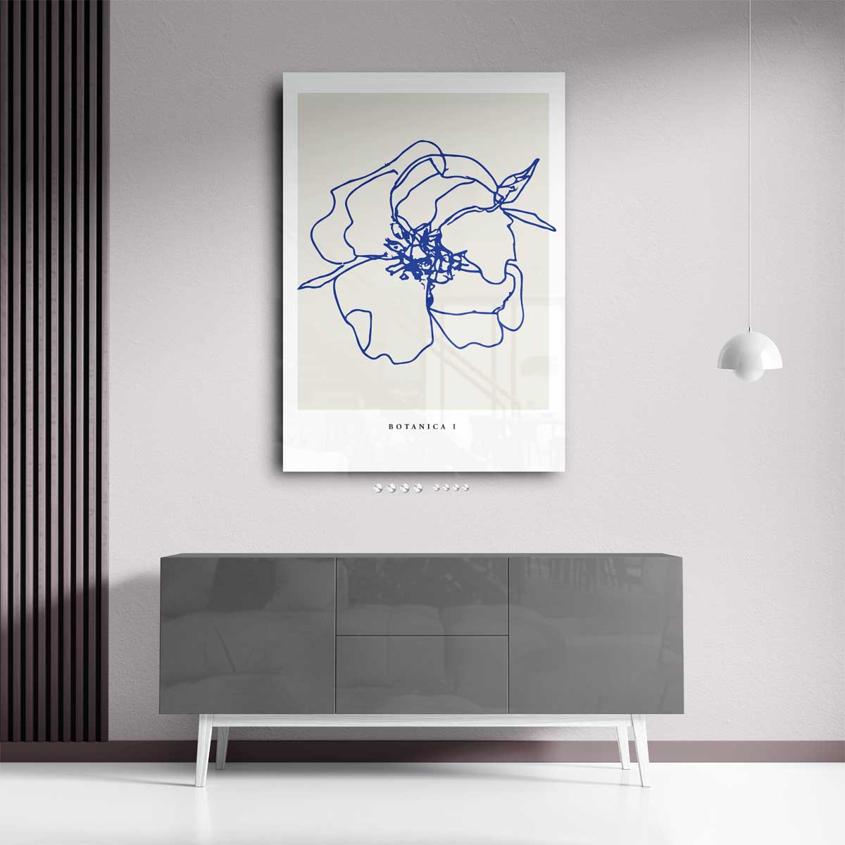 Moderne Botanische Lijntekening Kunstwerk-canvas-dibond-plexiglas-wanddecoratie-WallArtistic