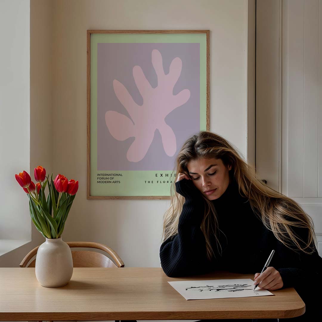 Moderne Bloemenpracht Poster-WallArtistic