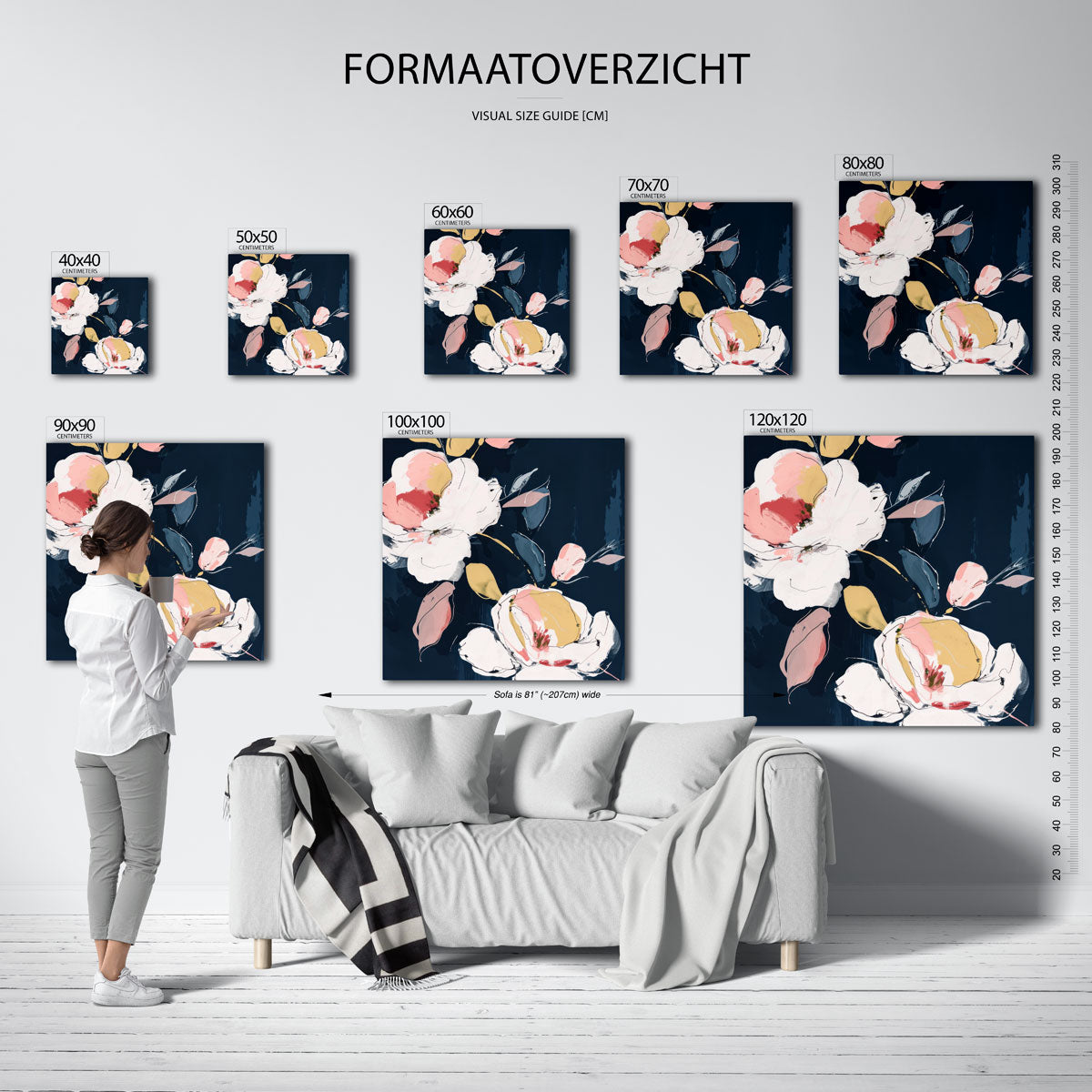Bloemen op donkere achtergrond Poster
