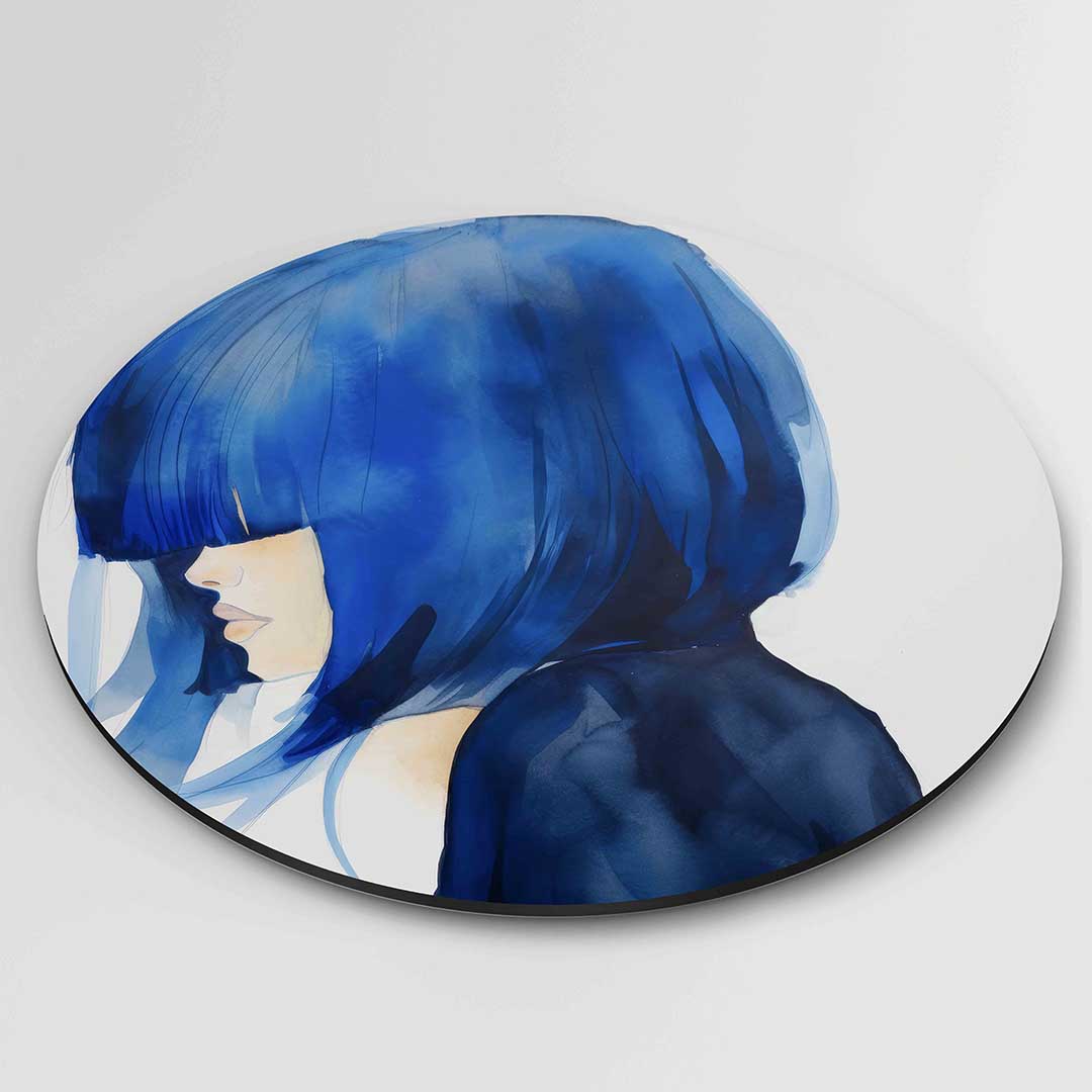 Blauwe haardos Muurcirkel