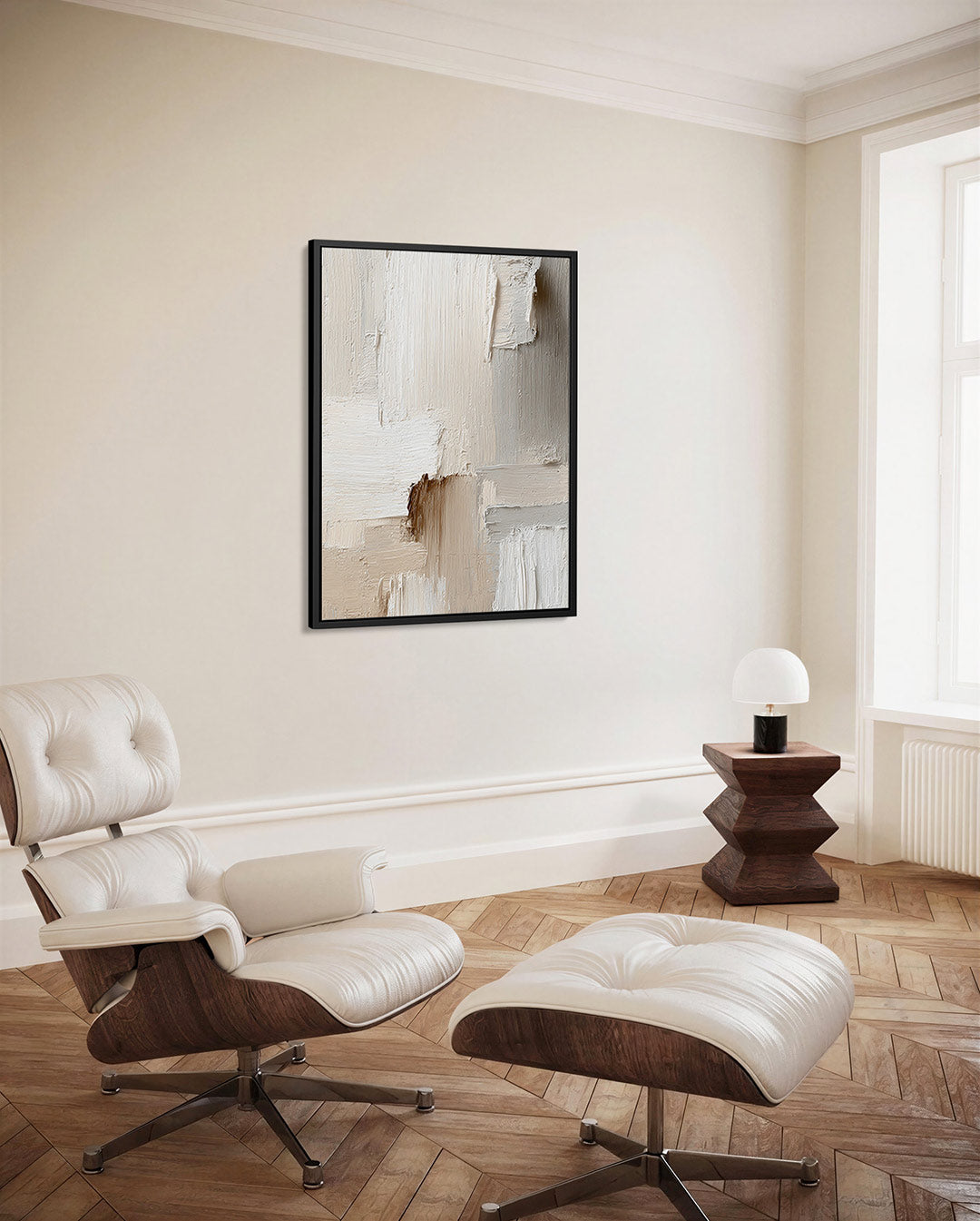 Textuur in neutrale kleuren Kunstwerk