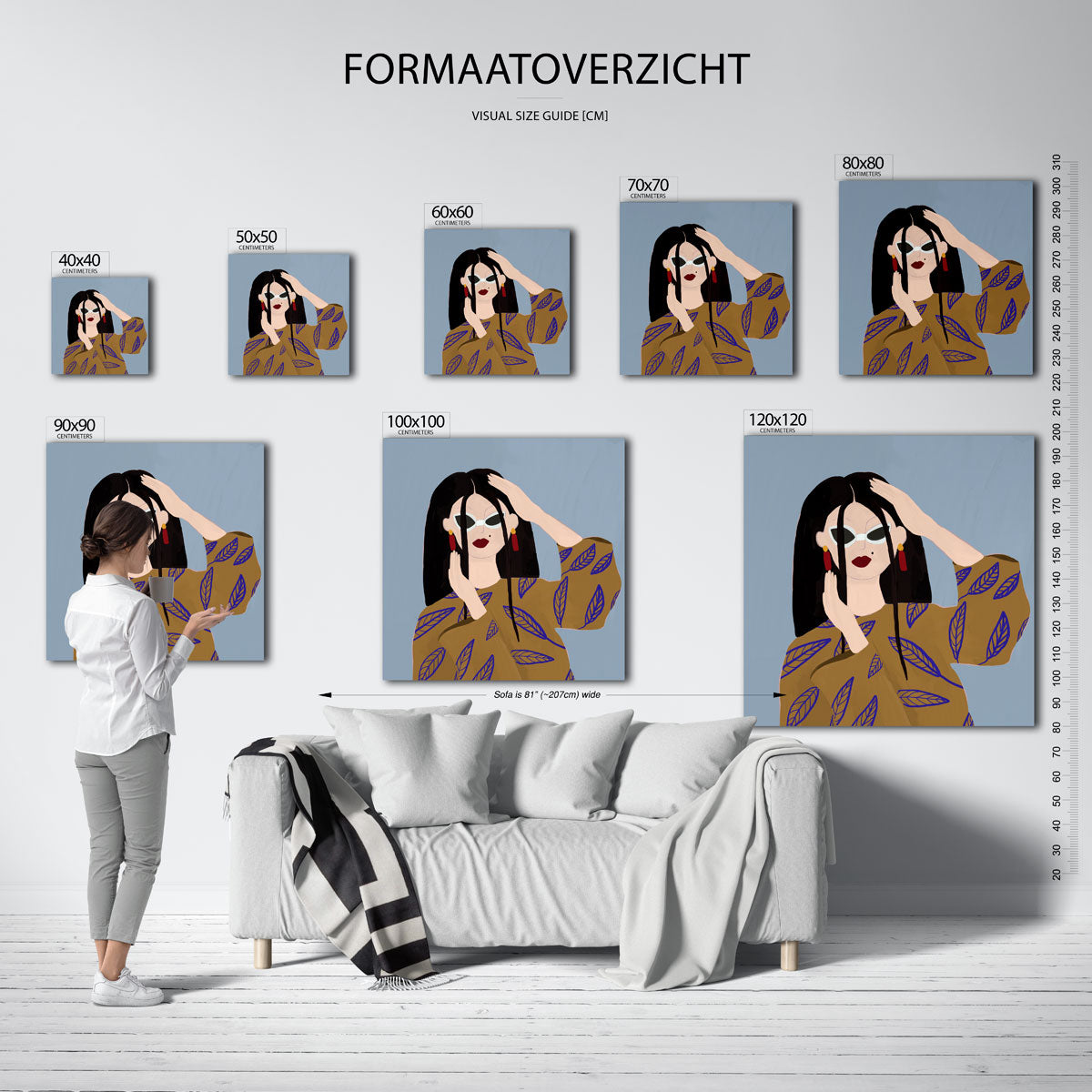 Vrouw met zonnebril Poster