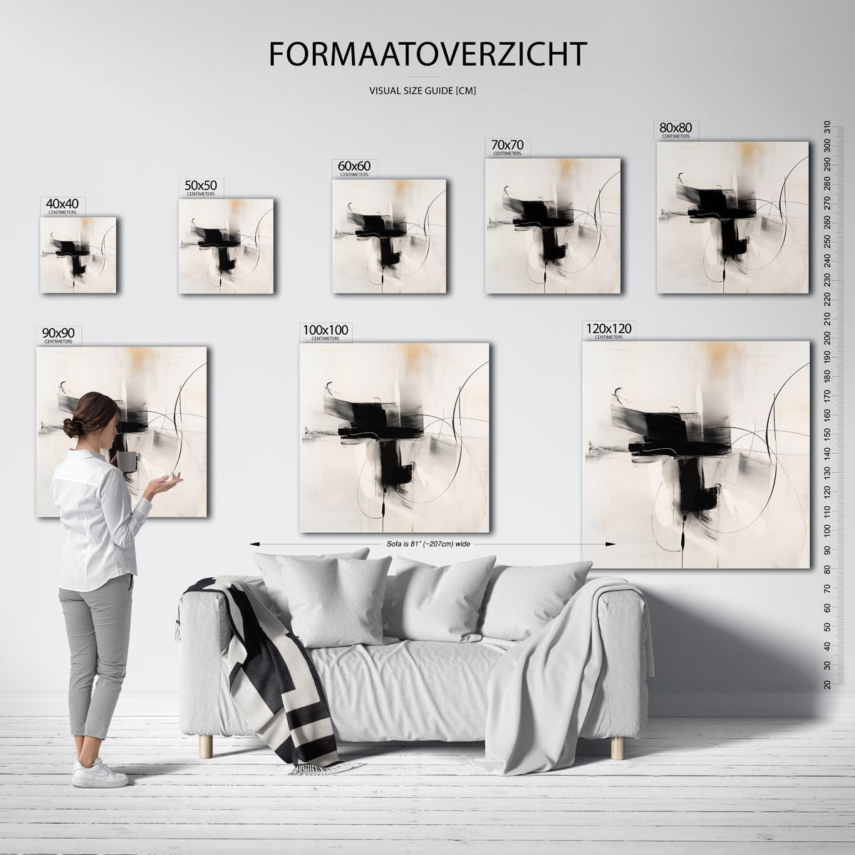 Abstracte lijnen en vlakken Poster