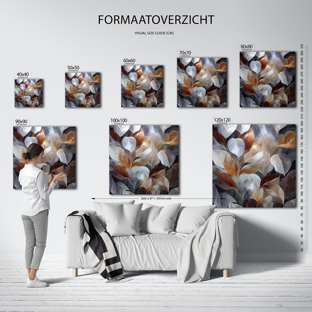 Organische bladvormen Kunstwerk