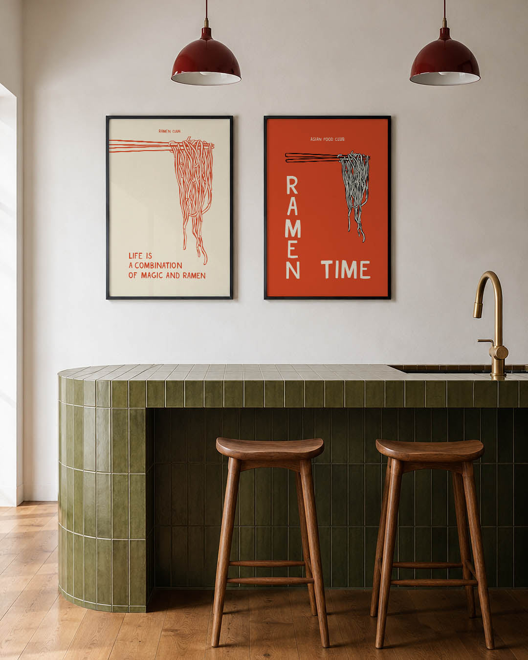 Lijnen en noodles Posterset