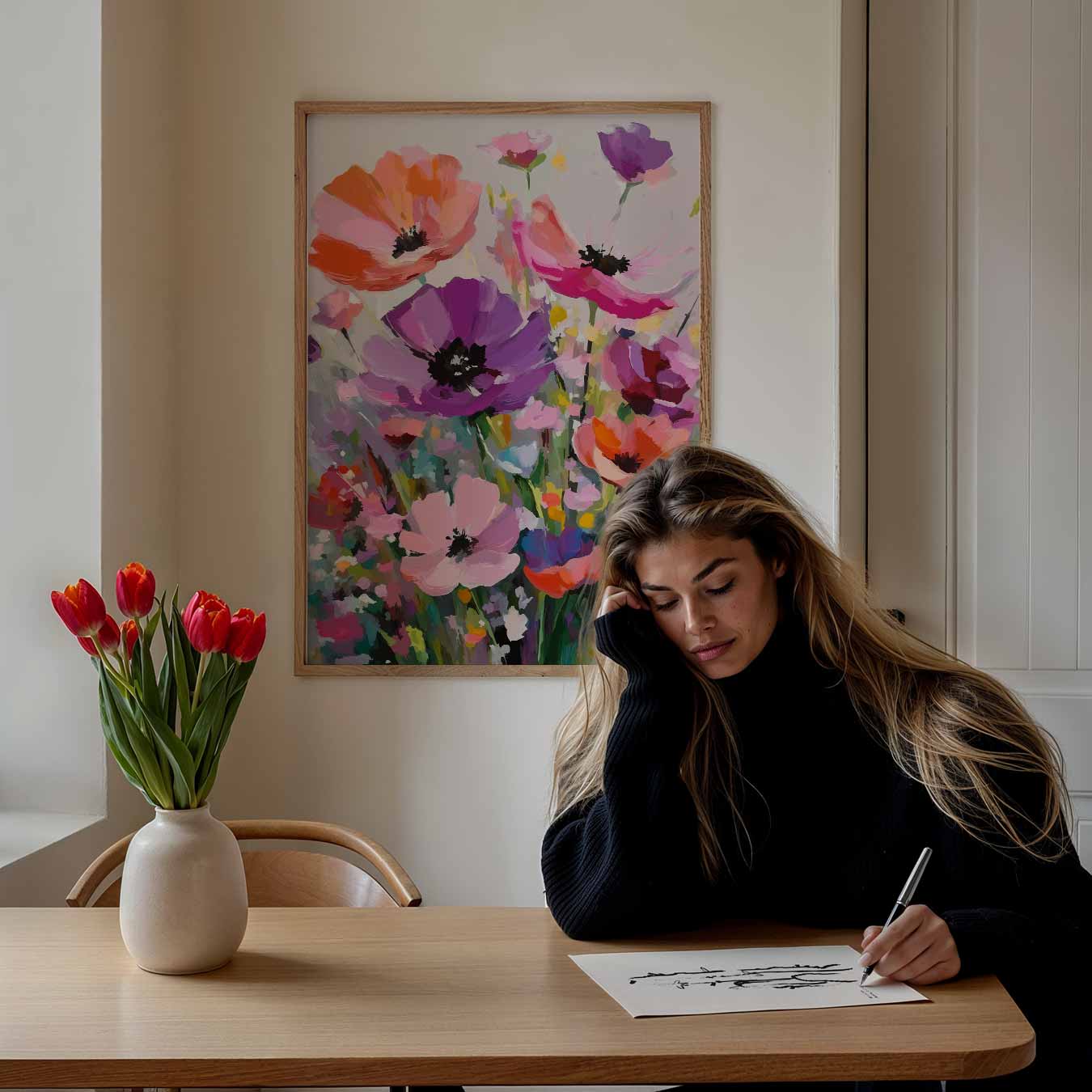 Bloemenpracht in Kleur Poster-WallArtistic