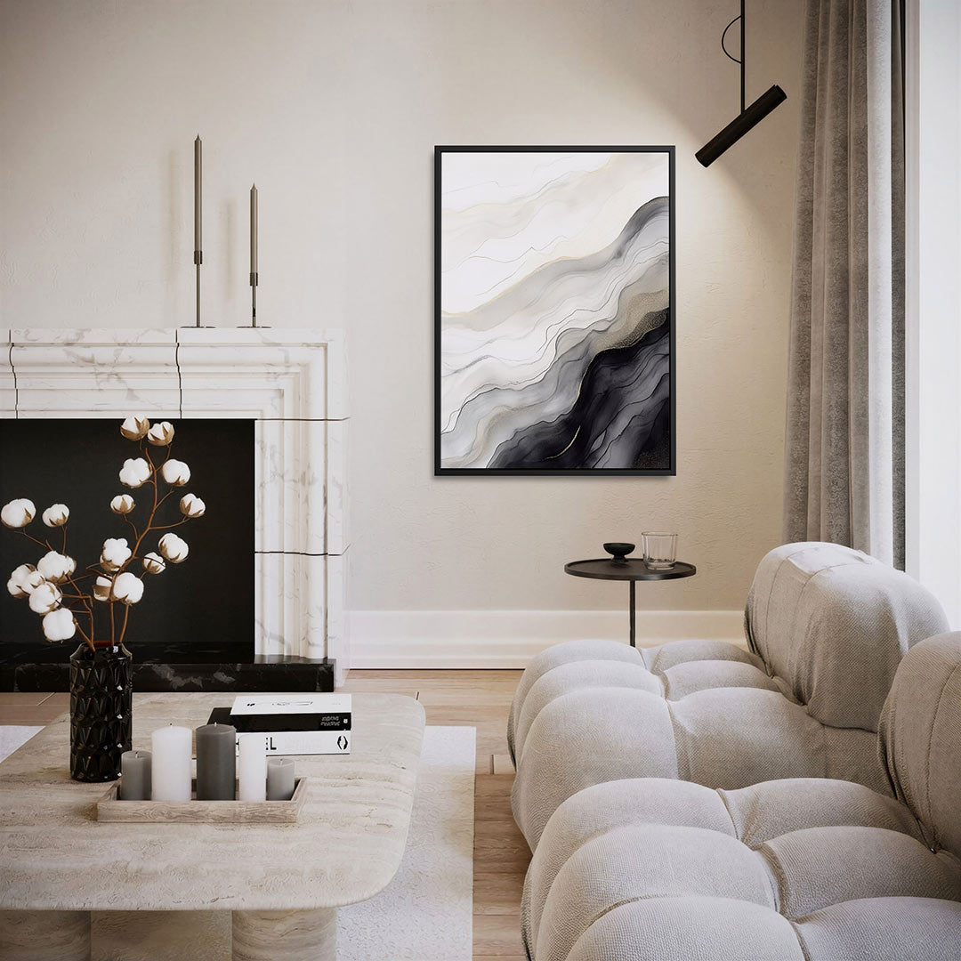Golvende lijnen compositie Kunstwerk