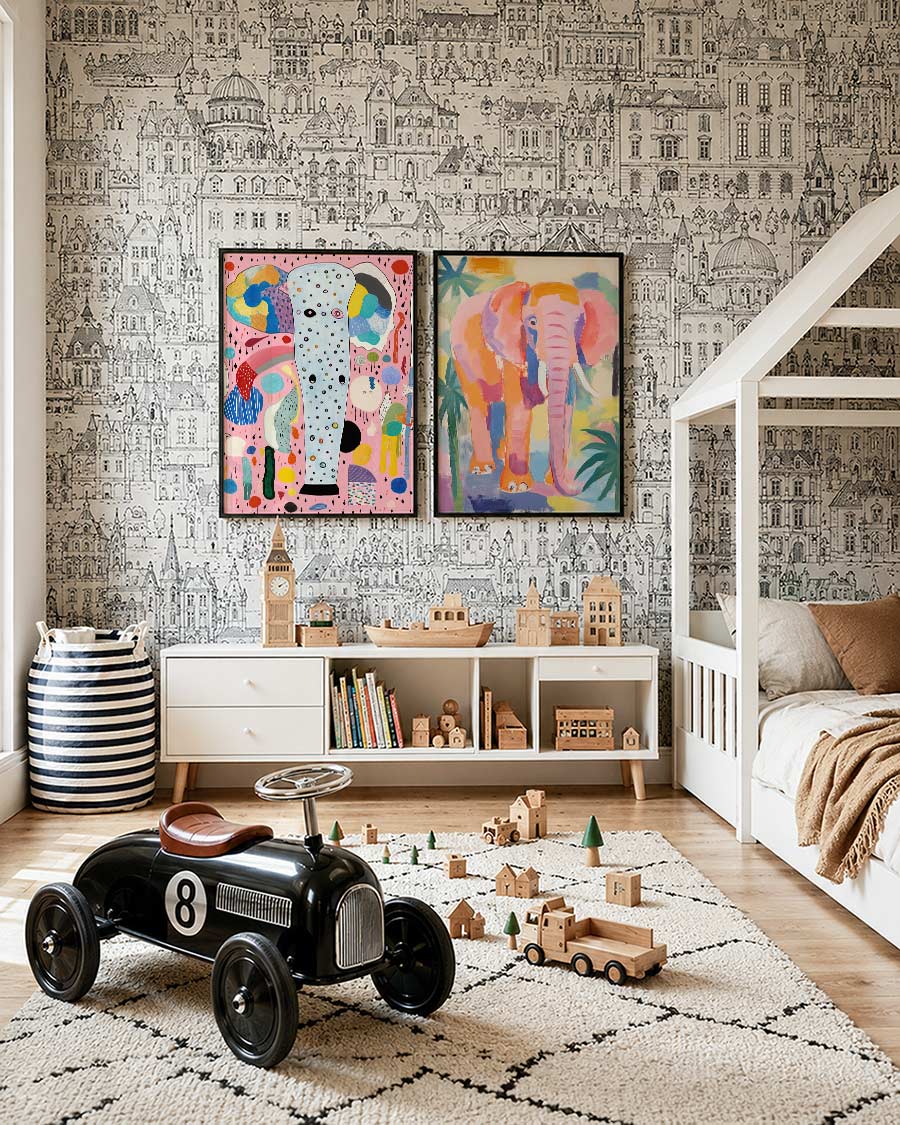 Vormenspel en kleurritme Posterset