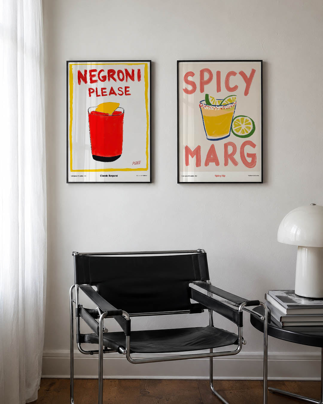 Vrolijke drankcompositie Posterset