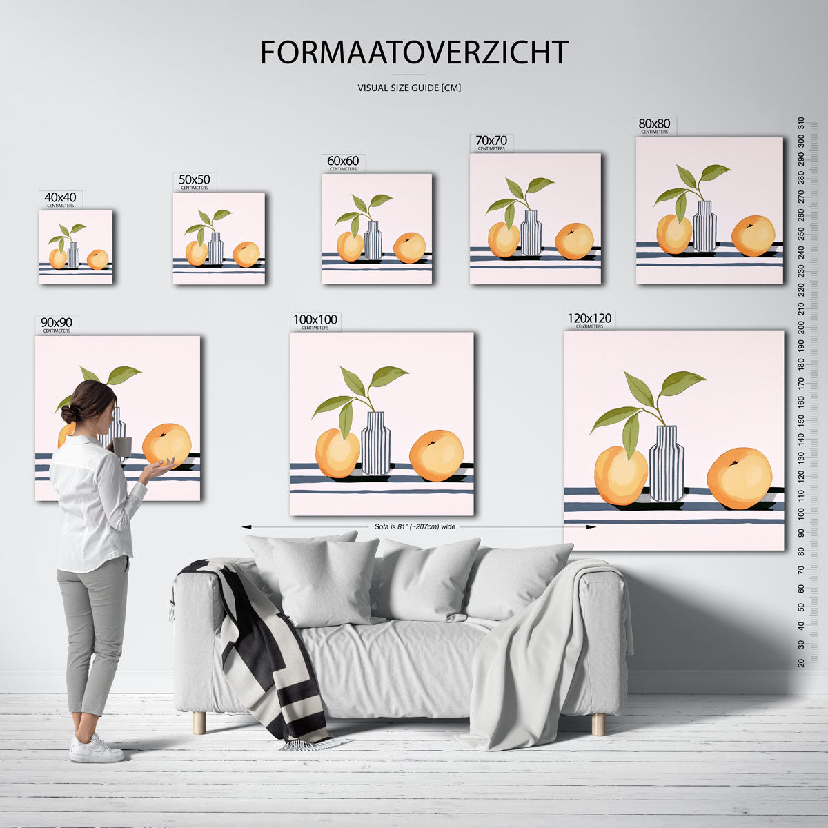 Fruit en vaas Poster