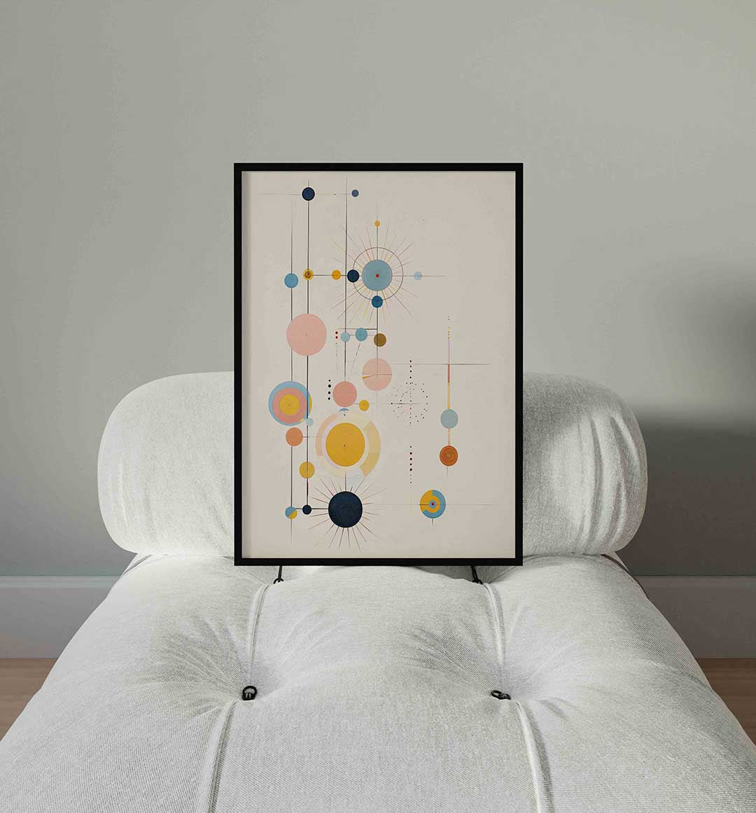 Abstracte cirkels en lijnen Poster